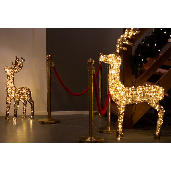 veteraan Melodieus monster Delux staand rendier met twinkel effect 400 LEDs De Kerstwinkel