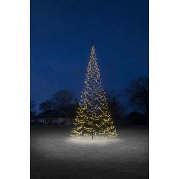 Fairybell 8 meter - Vlaggenmast Kerstboom - 1500 LED Lampjes - Twinkel - Warm Wit