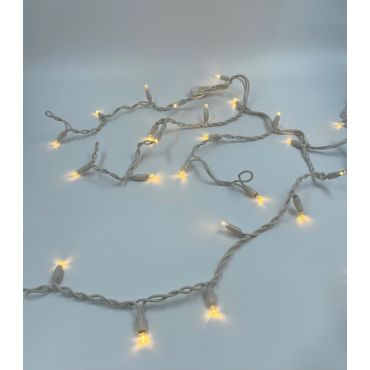 WL Gold icicle 2M x 0.5 WW Black cable lampen brandend