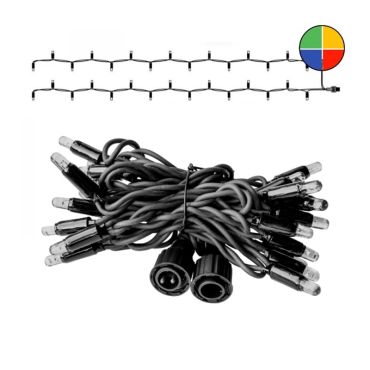 Gordijn 2x 1.5m RGBY zwarte kabel